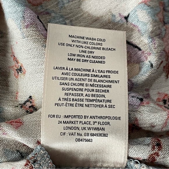 Anthropologie Vanessa Virginia floral v-neck tunic top 54035 - Picture 11 of 11